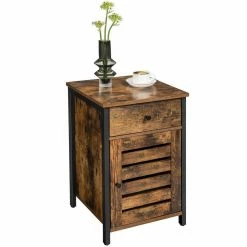 VASAGLE Nachtschrank »LET063B01« Beistelltisch mit Lamellentür, Industrie-Design, vintage -Vasagleaus Geschaft 7e0b3fe1 1b0b 425c aa8f 43df9af6095d