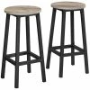 VASAGLE Barhocker »LBC32X LBC032B02«, 2er Set Barstühle, Höhe 65 cm, rund, einfache Montage, Industriestil Greige-schwarz, Vintage -Vasagleaus Geschaft 7ef34503 0745 4bdf 8c89 49c4b7b3bb1c