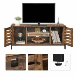 VASAGLE Lowboard »LTV43BX / MB«, TV-schrank, Fernsehtisch, mit 2 Schränken und 2 Regalebenen, 110 x 40 x 50 cm, Industrie-Design Greige-Schwarz, Vintage -Vasagleaus Geschaft 7f1fa452 7ff4 415b 9d1d ee0e30823229