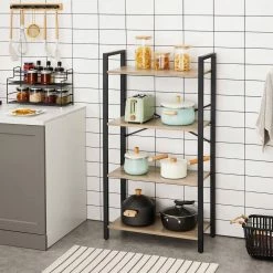 VASAGLE Bücherregal »LLS061B01 LLS60BX LLS060B02 LLS062B01«, Standregal, Stahlgestell, Büro und Flur, Industrie-Design Greige-schwarz, Vintage -Vasagleaus Geschaft 81ee4482 8111 4be8 b2ef c18c6f30cf0a