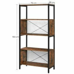 VASAGLE Bücherregal »LBC073B01«, Standregal, 5 Ebenen, Gitter-Rückwand, Wohnzimmer, Schlafzimmer, vintage -Vasagleaus Geschaft 84135456 dfb5 4dce 8f8a c2e1e16b24a0