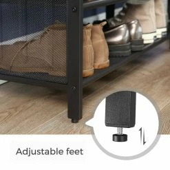 VASAGLE Schuhbank »LBS75X«, Schuhregal, schwarzes Kunstleder, 80 x 30 x 48 cm (L x B x H) -Vasagleaus Geschaft 86e7ec56 1d51 423e b2e4 c8aa9ab821d5