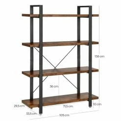 VASAGLE Bücherregal »LLS55BX LLS54BX LLS055B02«, stabiles Standregal, Wohnzimmerregal, vintage Greige-Schwarz 46 VASAGLE Bücherregal »LLS55BX LLS54BX LLS055B02«, stabiles Standregal, Wohnzimmerregal, vintage Greige-Schwarz -Vasagleaus Geschaft 877918a8 12fa 4aca a6f2 a9fe7bb1e556