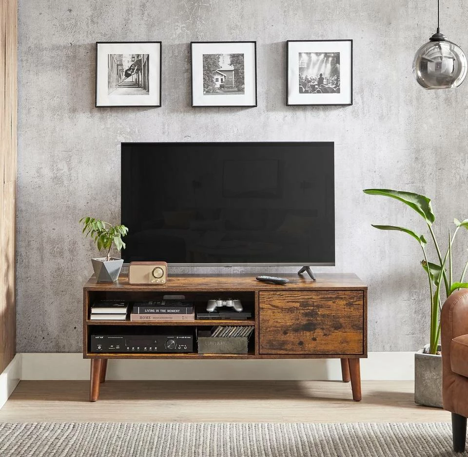 VASAGLE Lowboard »LTV09 LTV120«, Retro TV-Regal, Fernsehtisch, Fernsehschrank, 110/120 x 40 x 49 cm Greige, Vintage, Weiß 21 VASAGLE Lowboard »LTV09 LTV120«, Retro TV-Regal, Fernsehtisch, Fernsehschrank, 110/120 x 40 x 49 cm Greige, Vintage, Weiß – Bild 19