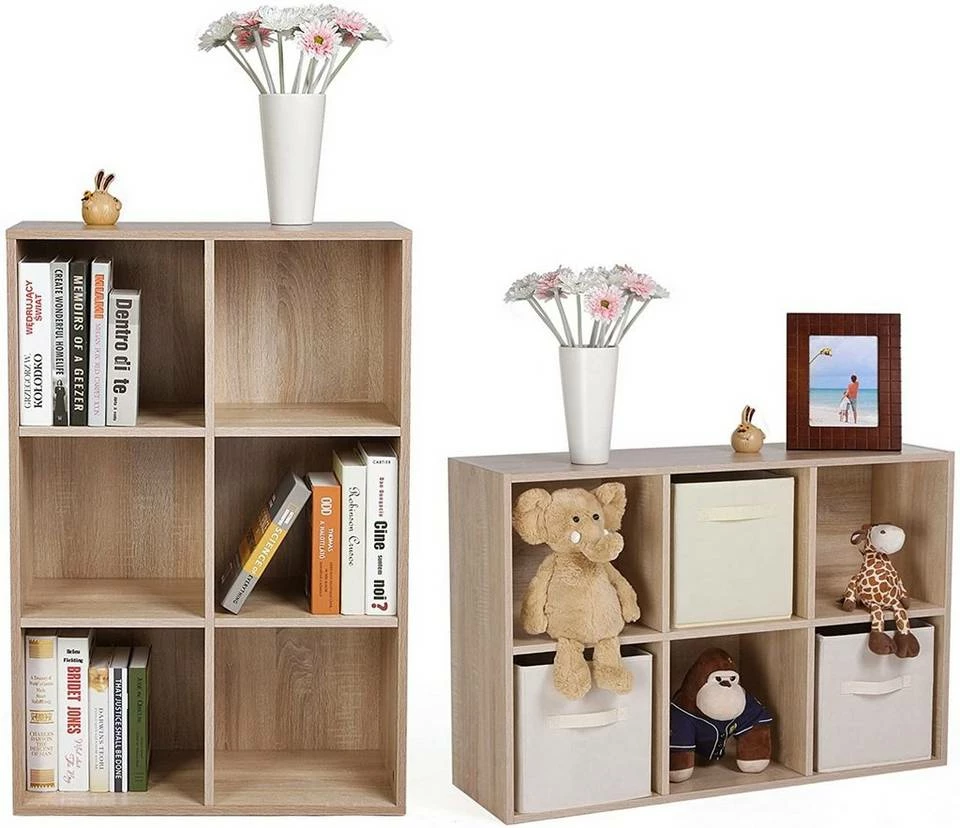 VASAGLE Raumteiler »LBC203 LBC24«, Würfelregal, Bücherschrank, freistehend, als Dekoration, Wohnzimmer, Schlafzimmer, Kinderzimmer Eiche Hell, Weiß, Vintage 31 VASAGLE Raumteiler »LBC203 LBC24«, Würfelregal, Bücherschrank, freistehend, als Dekoration, Wohnzimmer, Schlafzimmer, Kinderzimmer Eiche Hell, Weiß, Vintage – Bild 29