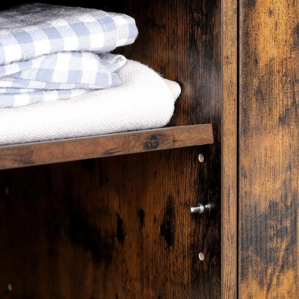 VASAGLE Schuhbank »LHS058X01«, Schrank, Schuhregal mit 9 offenen Fächern, mit Polsterung, rustikale Tür, vintage 8 VASAGLE Schuhbank »LHS058X01«, Schrank, Schuhregal mit 9 offenen Fächern, mit Polsterung, rustikale Tür, vintage – Bild 6