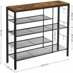 VASAGLE Schuhregal »LBS021B01«, Schuhschrank, für 14 Paar Schuhe, im Eingangsbereich, Industriestil, 100 x 30 x 90 cm -Vasagleaus Geschaft 8b519a34 d349 4bb8 80bf 8f5afa5e6616