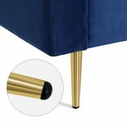 VASAGLE 3-Sitzer »LCS001«, Bezug aus Samt, Metallbeine, Klassisch bis modern, einfacher Aufbau, 183 x 78 x 88 cm Blau, Grau, Petrolfarben, Rosa -Vasagleaus Geschaft 8cb94afe 0bdb 432e aed0 736b40305412