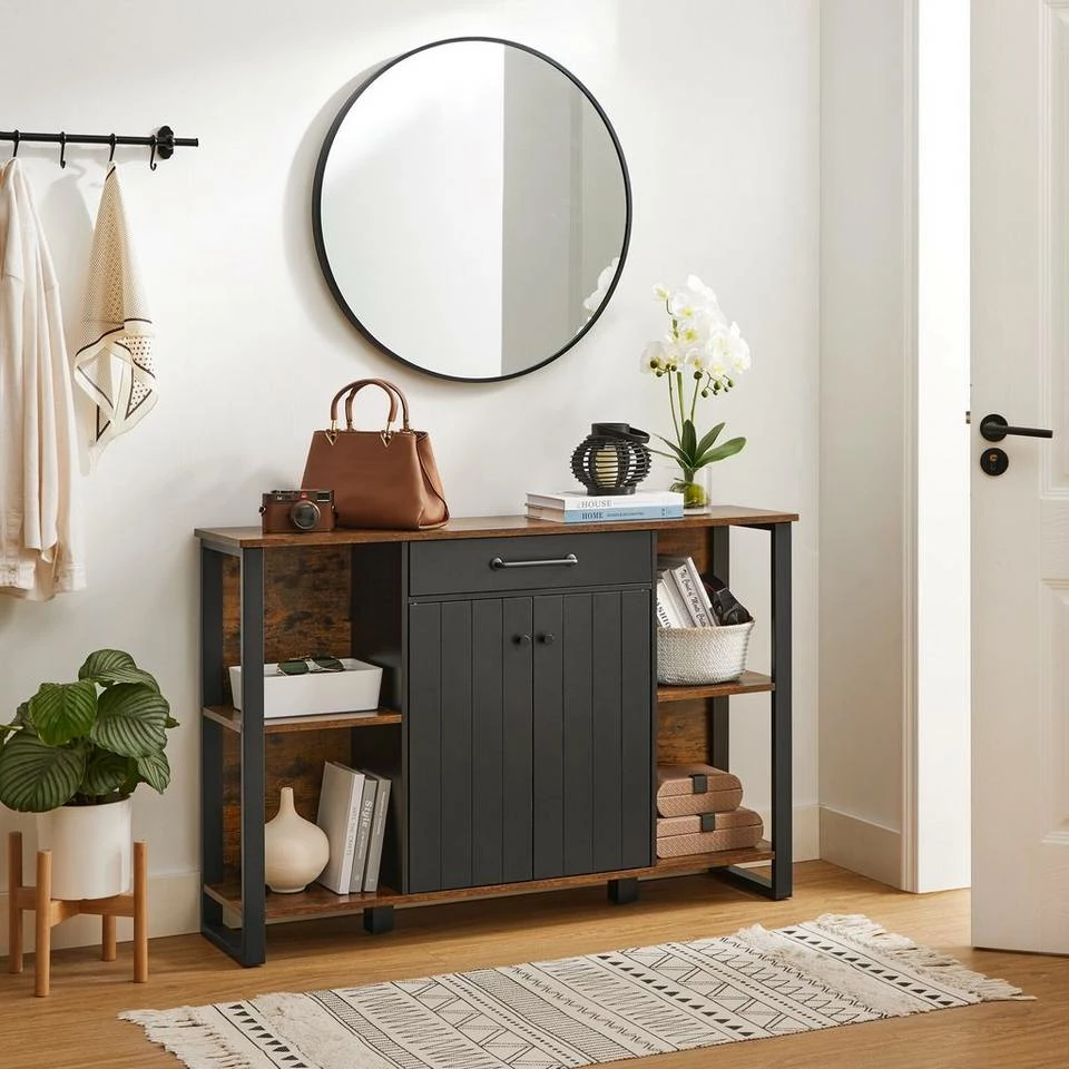 VASAGLE Konsolentisch »LSC103B01«, Sideboard mit Schublade, Türen, Metallgestell, für Wohnzimmer, Flur, vintage 3 VASAGLE Konsolentisch »LSC103B01«, Sideboard mit Schublade, Türen, Metallgestell, für Wohnzimmer, Flur, vintage