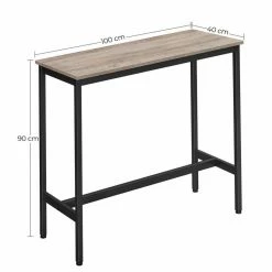 VASAGLE Bartisch »LBT10X LBT010B02«, Küchentisch, 100 x 40 x 90 cm Greige, Vintage -Vasagleaus Geschaft 8dcef40e c57a 4b66 a613 580597e79af0