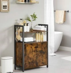 VASAGLE Badkommode »LSC602B01«, Küchenschrank, Badschrank, Beistellschrank mit Ablage, Industrie-Design, vintage