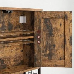 VASAGLE Hängeschrank »BBK123B01« Wandschrank mit 2 Türen, verstellbar, mit Haartrocknerhalter, Industrie-Design, vintage -Vasagleaus Geschaft 8ed7e139 1d4d 4c63 b0b3 3ff23f54ef7e