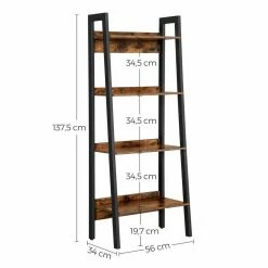 VASAGLE Standregal »LLS054X01«, Bücherregal, Leiterregal mit 4 Ebenen, Homeoffice, freistehend, vintage 17 VASAGLE Standregal »LLS054X01«, Bücherregal, Leiterregal mit 4 Ebenen, Homeoffice, freistehend, vintage -Vasagleaus Geschaft 9080c697 47db 4792 acfc 58948d3e7a32