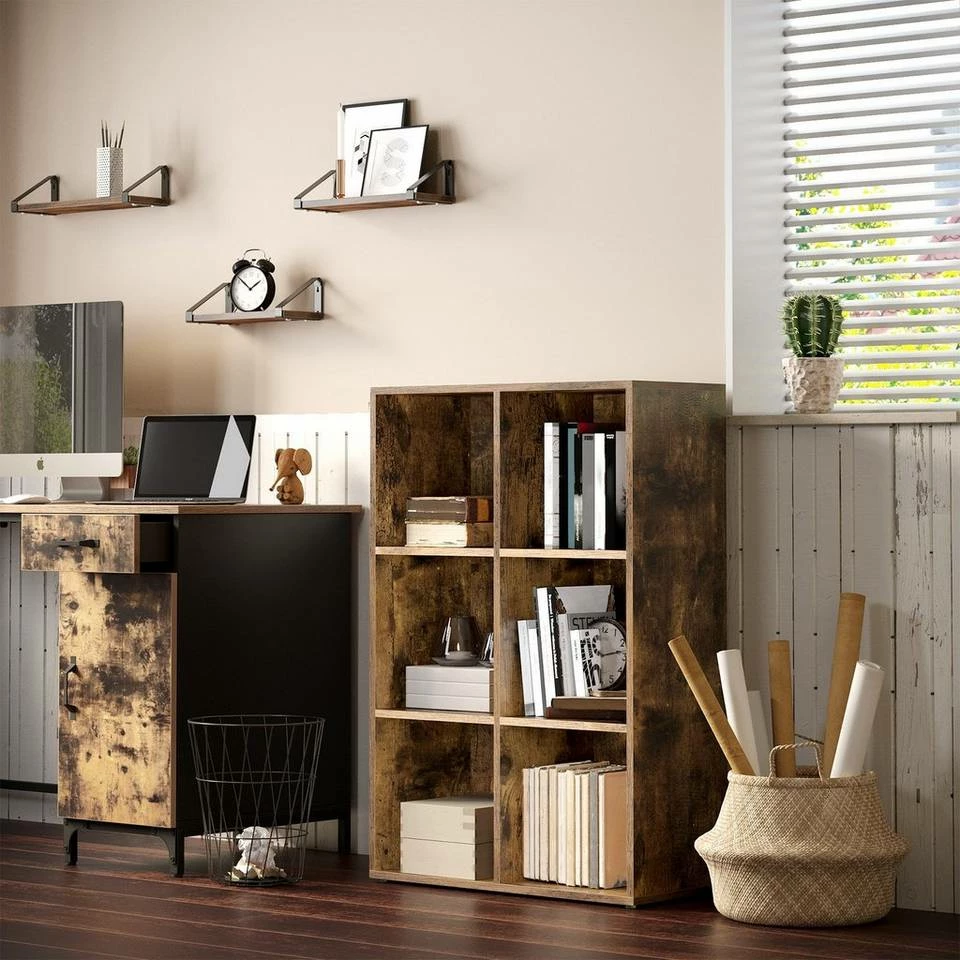 VASAGLE Raumteiler »LBC203 LBC24«, Würfelregal, Bücherschrank, freistehend, als Dekoration, Wohnzimmer, Schlafzimmer, Kinderzimmer Eiche Hell, Weiß, Vintage 36 VASAGLE Raumteiler »LBC203 LBC24«, Würfelregal, Bücherschrank, freistehend, als Dekoration, Wohnzimmer, Schlafzimmer, Kinderzimmer Eiche Hell, Weiß, Vintage – Bild 34