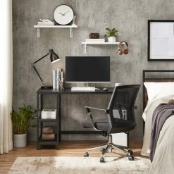 VASAGLE Computertisch »LWD047B16«, Schreibtisch, PC-Tisch, mit 2 Ablagen, für Büro, Wohnzimmer, schwarz -Vasagleaus Geschaft 9228bc3f 1d2f 4231 8e45 5ae2f2dc615c