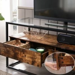 VASAGLE Lowboard »LTV051B01«, TV-Regal, Fernsehtisch, Couchtisch, Glastisch, vintage -Vasagleaus Geschaft 93a3bf7d b2e0 4644 acd5 fe98007e9d22