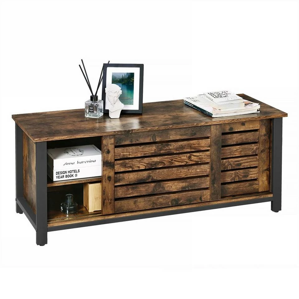 VASAGLE Lowboard »LTV41BX«, TV-Schrank für Fernseher bis 48 Zoll, Schuhschrank, Schiebetüren und verstellbarer Regalebene, Wohnzimmer, 110 x 40 x 45 cm 9 VASAGLE Lowboard »LTV41BX«, TV-Schrank für Fernseher bis 48 Zoll, Schuhschrank, Schiebetüren und verstellbarer Regalebene, Wohnzimmer, 110 x 40 x 45 cm – Bild 7