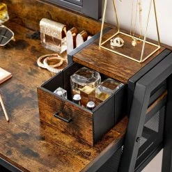 VASAGLE Schminktisch »RVT015B01«, Frisiertisch, Kosmetiktisch, mit Hocker und Spiegel, 10 LED-Glühbirnen, vintage 15 VASAGLE Schminktisch »RVT015B01«, Frisiertisch, Kosmetiktisch, mit Hocker und Spiegel, 10 LED-Glühbirnen, vintage -Vasagleaus Geschaft 94a38a32 bcf5 4494 99e1 b12167d8159d