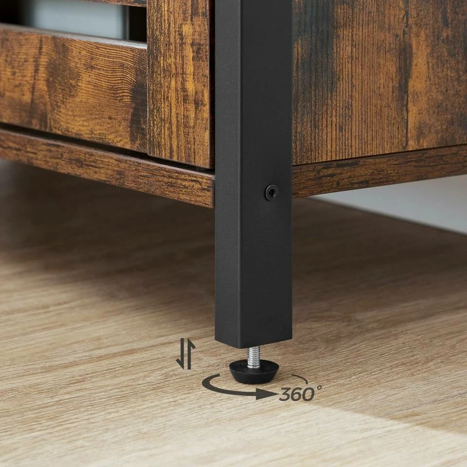 VASAGLE Bücherregal »LSC601B01«, Aufbewahrungsschrank, mit 2 Lamellentüren, 4 Ablagen, vintage 8 VASAGLE Bücherregal »LSC601B01«, Aufbewahrungsschrank, mit 2 Lamellentüren, 4 Ablagen, vintage – Bild 7