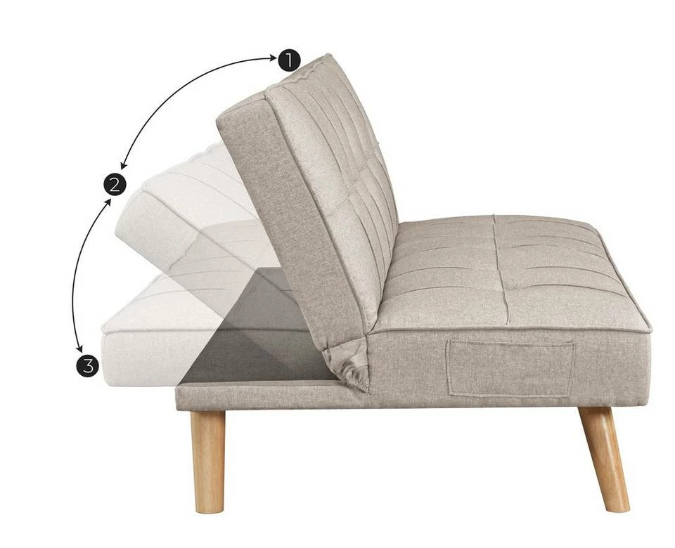 VASAGLE Schlafsofa »LCS701«, Schlafcouch, Bettsofa, 175 x 83 x 76 cm, Ausklappsofa, Wohnheim, grau Beige 15 VASAGLE Schlafsofa »LCS701«, Schlafcouch, Bettsofa, 175 x 83 x 76 cm, Ausklappsofa, Wohnheim, grau Beige – Bild 14