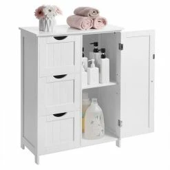 VASAGLE Badkommode »BBC49WT«, Badezimmerschrank, Badschrank, weiß -Vasagleaus Geschaft 9976822a 8cfb 439f bfb2 95616163c5ad