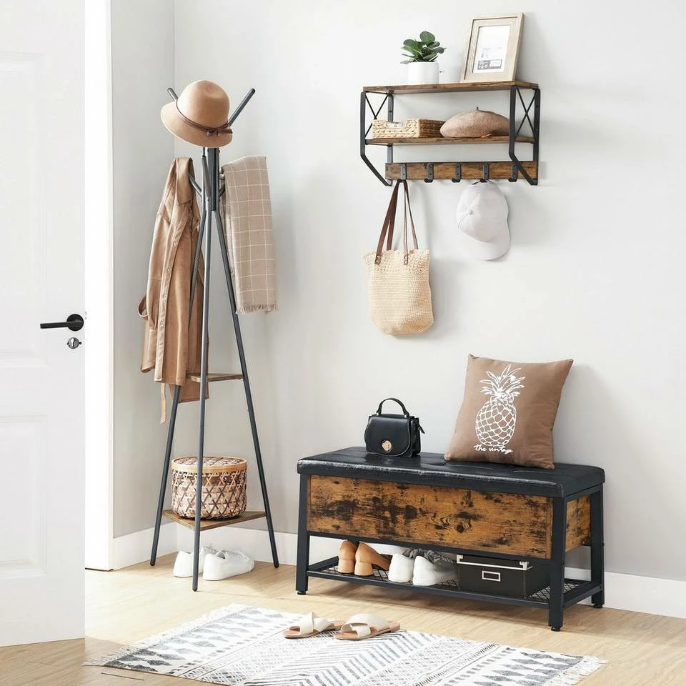 VASAGLE Sitzbank »LSB47BX LSB047B03«, Sitzbank, Eisen, vintage Haselnussbraun 7 VASAGLE Sitzbank »LSB47BX LSB047B03«, Sitzbank, Eisen, vintage Haselnussbraun – Bild 5