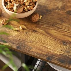 VASAGLE Standregal »KKS96X«, Metallregal aus Holz, Küche, mit Haken, 2 Metallkörben und Gitterfach, 80 x 35 x 95 cm, vintage -Vasagleaus Geschaft 9a7e550d 4239 4440 b4e5 ffcb3354c2d5