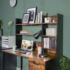 VASAGLE Computertisch »LWD65X«, Schreibtisch mit Regalaufsatz, mit Schrank und Schublade, vintagebraun-schwarz 13 VASAGLE Computertisch »LWD65X«, Schreibtisch mit Regalaufsatz, mit Schrank und Schublade, vintagebraun-schwarz -Vasagleaus Geschaft 9c65dc33 ba54 438b aa29 d6495677ce4e