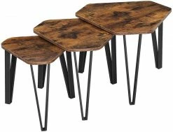 VASAGLE Beistelltisch »LNT14BX«, Beistelltisch-Set, 3 Stück Nachttische, Couchtische, vintage -Vasagleaus Geschaft 9cfe41b4 5d0c 440a 92c3 d63306efa12d