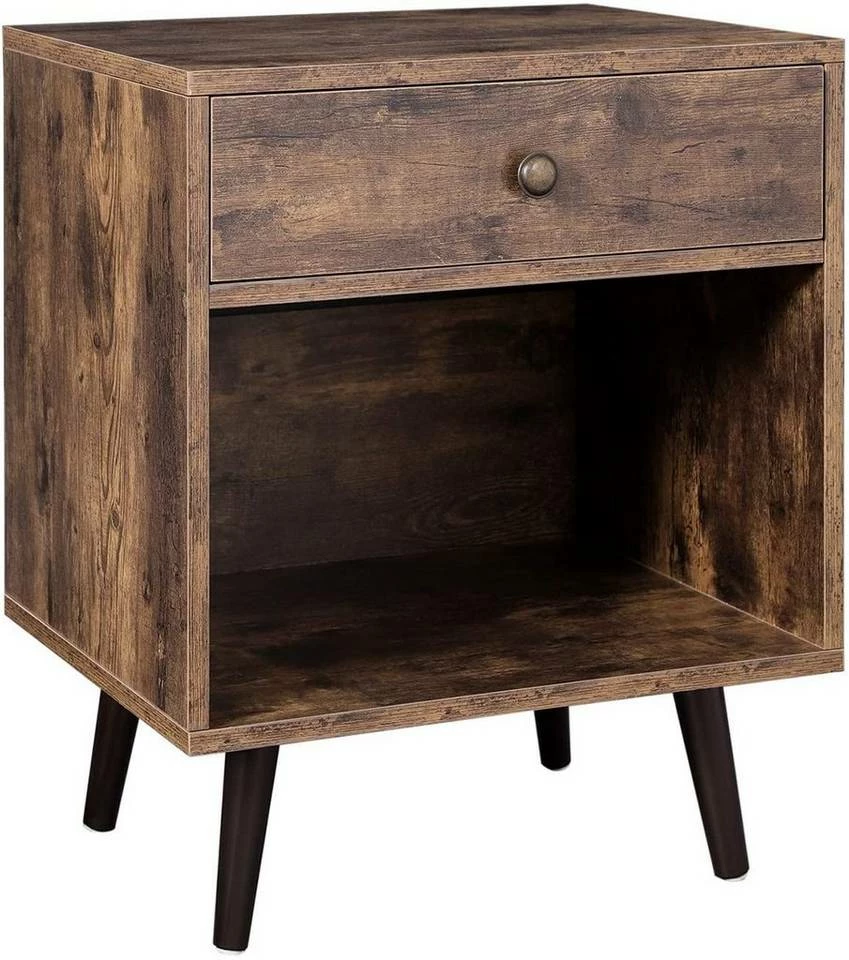 VASAGLE Nachttisch »LET71BX«, Nachttisch, Kleiner Beistelltisch, Beine aus Kiefernholz, vintage 9 VASAGLE Nachttisch »LET71BX«, Nachttisch, Kleiner Beistelltisch, Beine aus Kiefernholz, vintage – Bild 7