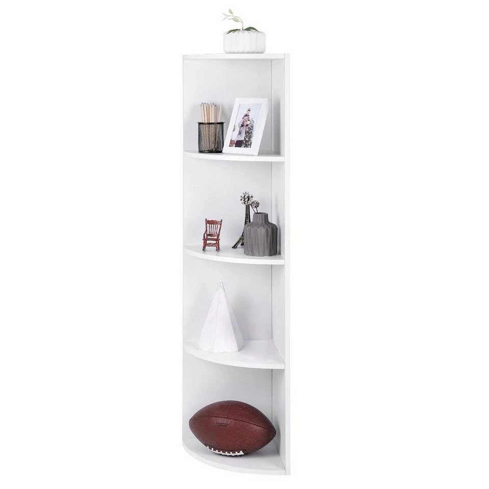 VASAGLE Bücherregal »LBC42WT«, 4 Ebenen Eckregal, 129,5cm, Standregal, für Küche, Schlafzimmer, Wohnzimmer, Büro, weiß 7 VASAGLE Bücherregal »LBC42WT«, 4 Ebenen Eckregal, 129,5cm, Standregal, für Küche, Schlafzimmer, Wohnzimmer, Büro, weiß – Bild 5