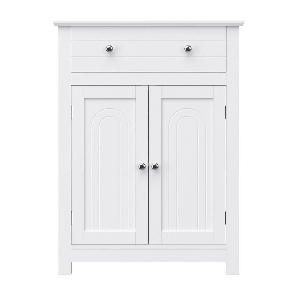 VASAGLE Badkommode »BBC61«, Badezimmerschrank, mit Schublade und verstellbarem Zwischenfach, Landhausstil, 60 x 30 x 80 cm, weiß 11 VASAGLE Badkommode »BBC61«, Badezimmerschrank, mit Schublade und verstellbarem Zwischenfach, Landhausstil, 60 x 30 x 80 cm, weiß – Bild 9