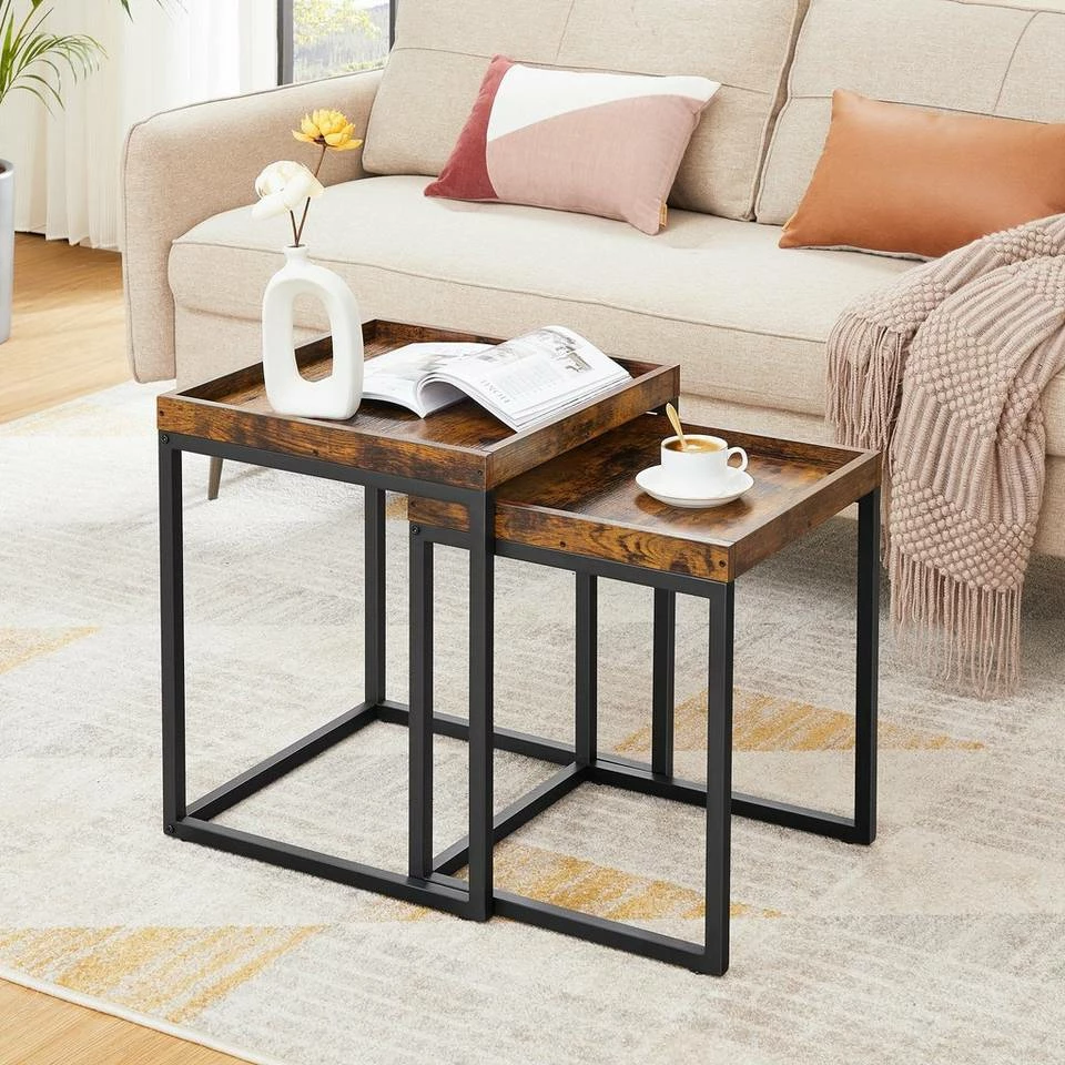 VASAGLE Beistelltisch »LNT222B01«, Sideboard, 2er Set, für Wohnzimmer, Esszimmer, Schlafzimmer, vintage 3 VASAGLE Beistelltisch »LNT222B01«, Sideboard, 2er Set, für Wohnzimmer, Esszimmer, Schlafzimmer, vintage