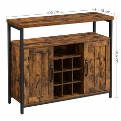 VASAGLE Sideboard »LSC094B01«, Küchenschrank, Weinschrank, mit 2 Türen, Breite 100 cm, für Wohnzimmer, Küche, vintage 19 VASAGLE Sideboard »LSC094B01«, Küchenschrank, Weinschrank, mit 2 Türen, Breite 100 cm, für Wohnzimmer, Küche, vintage -Vasagleaus Geschaft a379bd61 6020 4c1e 9407 4828154480c4