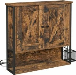 VASAGLE Hängeschrank »BBK123B01« Wandschrank mit 2 Türen, verstellbar, mit Haartrocknerhalter, Industrie-Design, vintage