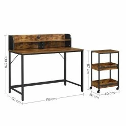 VASAGLE Computertisch »LWD066B01«, Schreibtisch mit Monitorständer, 3-stöckiger Rollwagen, Stahlrahmen, Industriestil, vintage 17 VASAGLE Computertisch »LWD066B01«, Schreibtisch mit Monitorständer, 3-stöckiger Rollwagen, Stahlrahmen, Industriestil, vintage -Vasagleaus Geschaft a4b1386e b9f9 49f0 b6b6 8d4f3405006b