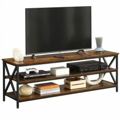 VASAGLE Lowboard »LTV100B01«, TV-Regal, TV-Schrank für Fernseher bis zu 65 Zoll, X-förmige Streben, Schuhregalev -Vasagleaus Geschaft a64b62a9 1de6 411f beb1 a7d3d2092917