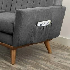 VASAGLE 3-Sitzer »LCS030«, Couch für Wohnzimmer, Beine aus Massivholz, Mid-Century Stil, 191 x 80,5 x 86 cm Beige, Grau -Vasagleaus Geschaft a8e7311b 3216 4ed1 b220 68f9372bf51f