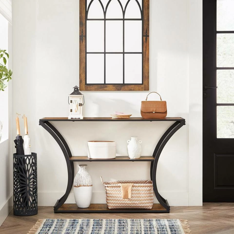 VASAGLE Konsolentisch »LNT089B01«, Flurtisch, verlängerte Tischplatte, Wohnzimmer, Flur, Schlafzimmer, vintage 5 VASAGLE Konsolentisch »LNT089B01«, Flurtisch, verlängerte Tischplatte, Wohnzimmer, Flur, Schlafzimmer, vintage – Bild 3