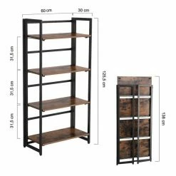 VASAGLE Standregal »LLS66X LLS88X«, Standregal, Bücherregal, Klappregal, vintage -Vasagleaus Geschaft ac8f72f9 02e8 45da 8194 88a422744722