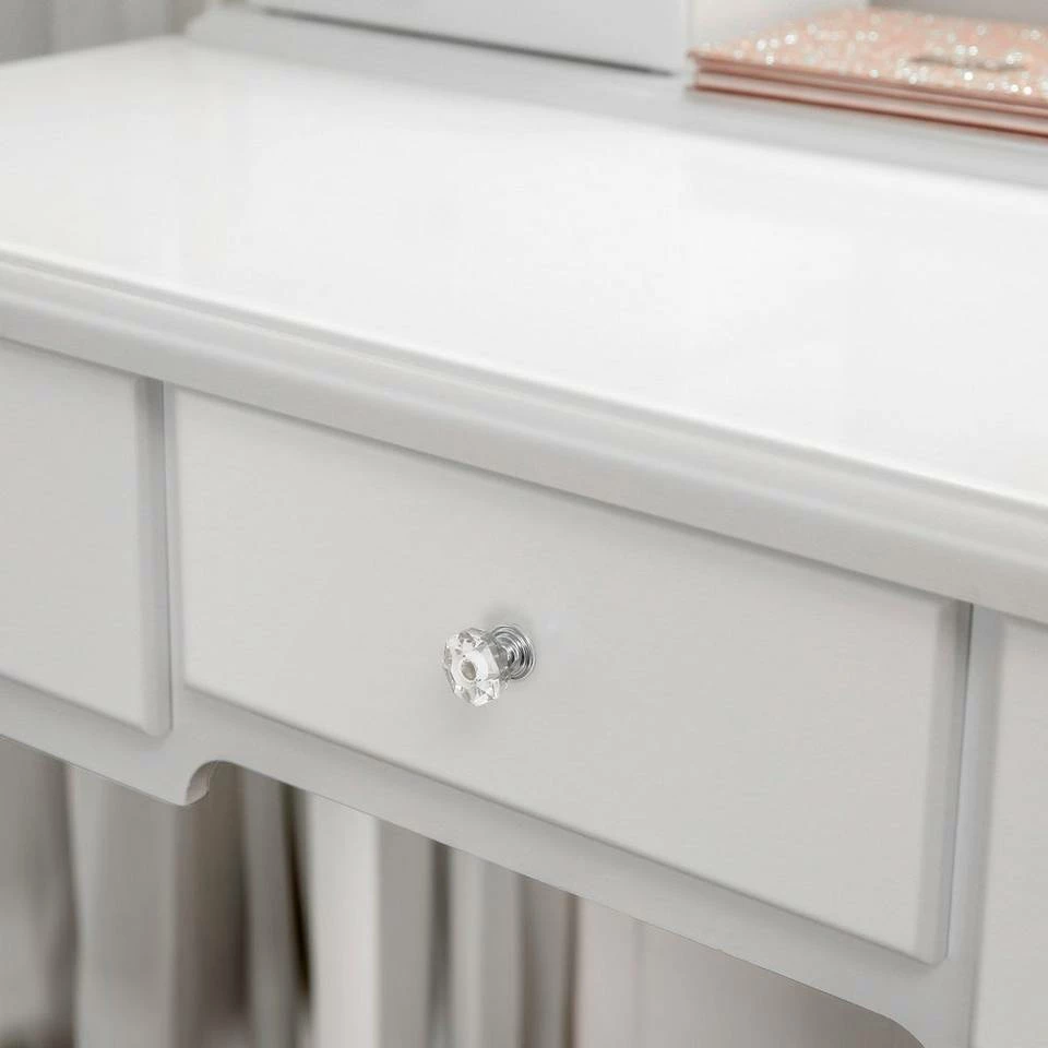 VASAGLE Schminktisch »RDT09WL«, Frisiertisch, Kosmetiktisch mit Beleuchtung, mit Spiegel und Hocker, 5 Schubladen 8 VASAGLE Schminktisch »RDT09WL«, Frisiertisch, Kosmetiktisch mit Beleuchtung, mit Spiegel und Hocker, 5 Schubladen – Bild 6