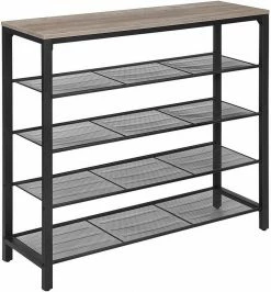 VASAGLE Schuhregal »LBS14 LBS15 LBS016«, Schuhablage mit Gitterebenen und großzügiger Oberfläche für Taschen, Metall, unterschiedliche Höhen, vintage Greige -Vasagleaus Geschaft afa981d0 5fdb 4493 8e6a 15a4864bb63b