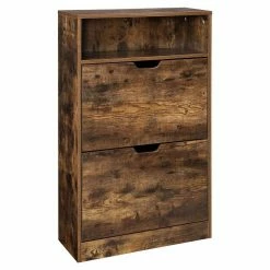 VASAGLE Schuhschrank »LBC040X01 LBC040W01« Schuhregal mit 2 Klappen und mit Zusatzfach, Schuhaufbewahrung, 60 x 24 x 102 cm Vintage, Weiß -Vasagleaus Geschaft b0ac658b 5f86 4846 ba0f 4585746159db