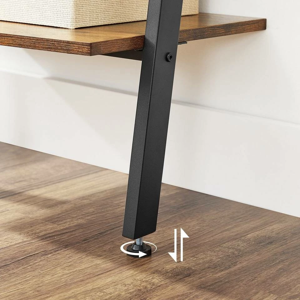 VASAGLE Standregal »LLS43BX LLS043B02«, Leiterregal, Wandregal mit 4 Ebenen, Bücherregal, Wohnzimmer, Küche, vintage Grau 7 VASAGLE Standregal »LLS43BX LLS043B02«, Leiterregal, Wandregal mit 4 Ebenen, Bücherregal, Wohnzimmer, Küche, vintage Grau – Bild 5