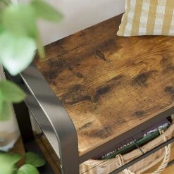 VASAGLE Garderobenständer »HSR40B«, Kleiderständer mit 9 Haken, Schuhregal mit 3 Ablagen und stilvollen Griffen, 183 cm hoch, Industrie-Design Grau, Vintage, Wei&szlig; -Vasagleaus Geschaft b30522b4 9064 47ba 9487 9c65ffefd427