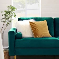 VASAGLE 3-Sitzer »LCS001«, Bezug aus Samt, Metallbeine, Klassisch bis modern, einfacher Aufbau, 183 x 78 x 88 cm Blau, Grau, Petrolfarben, Rosa -Vasagleaus Geschaft b423280c 9868 4915 af31 1f985954ebab