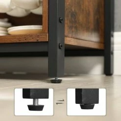 VASAGLE Kommode »LSC081B01«, Sideboard, Küchenschrank mit Schiebetüren, Wohnzimmer, Flur, Homeoffice, Stahlgestell, Breite 100 cm, vintage -Vasagleaus Geschaft b5990c72 8066 4943 bed9 2c0be3494039