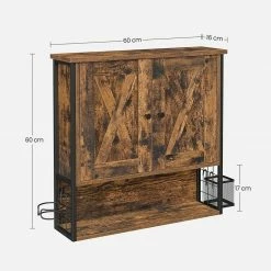 VASAGLE Hängeschrank »BBK123B01« Wandschrank mit 2 Türen, verstellbar, mit Haartrocknerhalter, Industrie-Design, vintage -Vasagleaus Geschaft b610fae6 d6ca 4b5b bdd1 e92269c79875