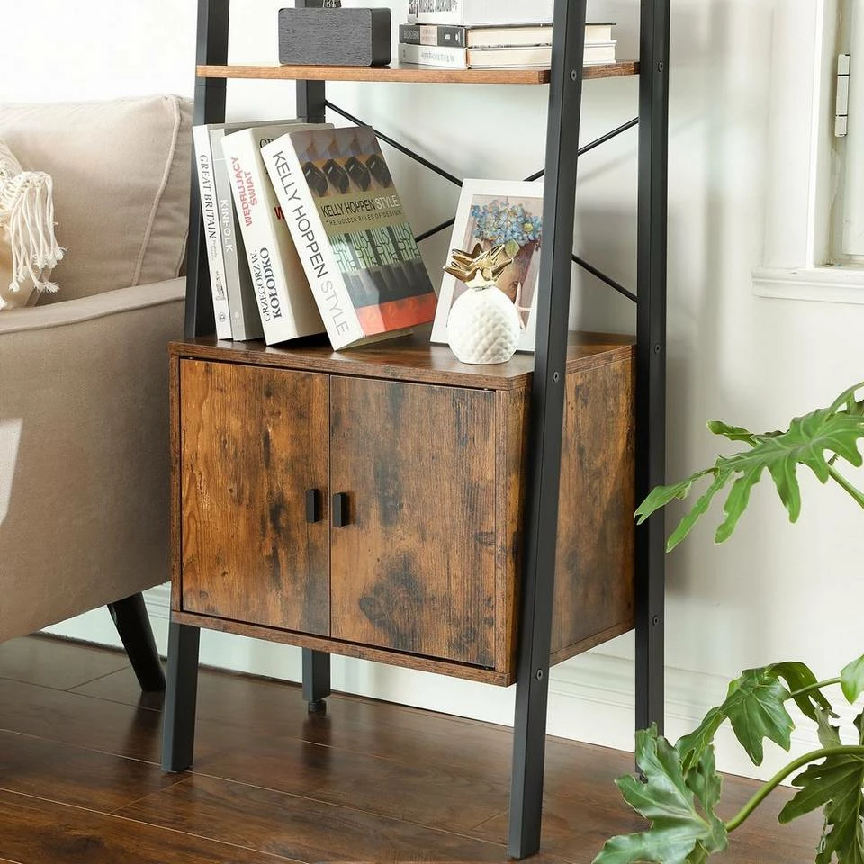 VASAGLE Standregal »LLS47BX«, Leiterregal, Bücherregal, vintage 4 VASAGLE Standregal »LLS47BX«, Leiterregal, Bücherregal, vintage – Bild 2