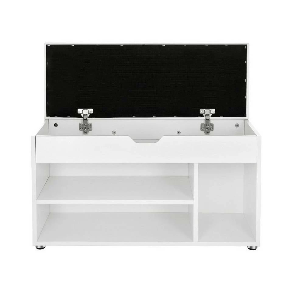 VASAGLE Schuhbank »LHS30«, Sitzbank, gepolstert, 3 offene Fächer, mit Stauraum, bis 150 kg belastbar Vintage, Weiß 8 VASAGLE Schuhbank »LHS30«, Sitzbank, gepolstert, 3 offene Fächer, mit Stauraum, bis 150 kg belastbar Vintage, Weiß – Bild 6